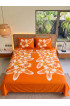 Hand Painted Rayon Bedsheet Set King Size Hand Painted Rayon Bedsheet Set King Size